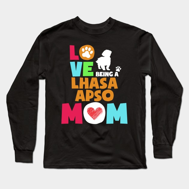 Love being a lhasa apso mom tshirt best lhasa apso Long Sleeve T-Shirt by adrinalanmaji